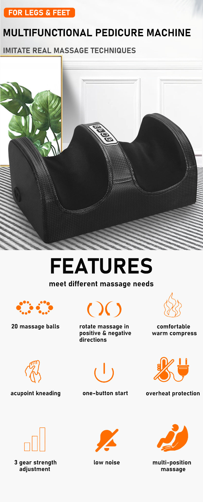 ELVORALO™ Shiatsu Foot & Calf Massager