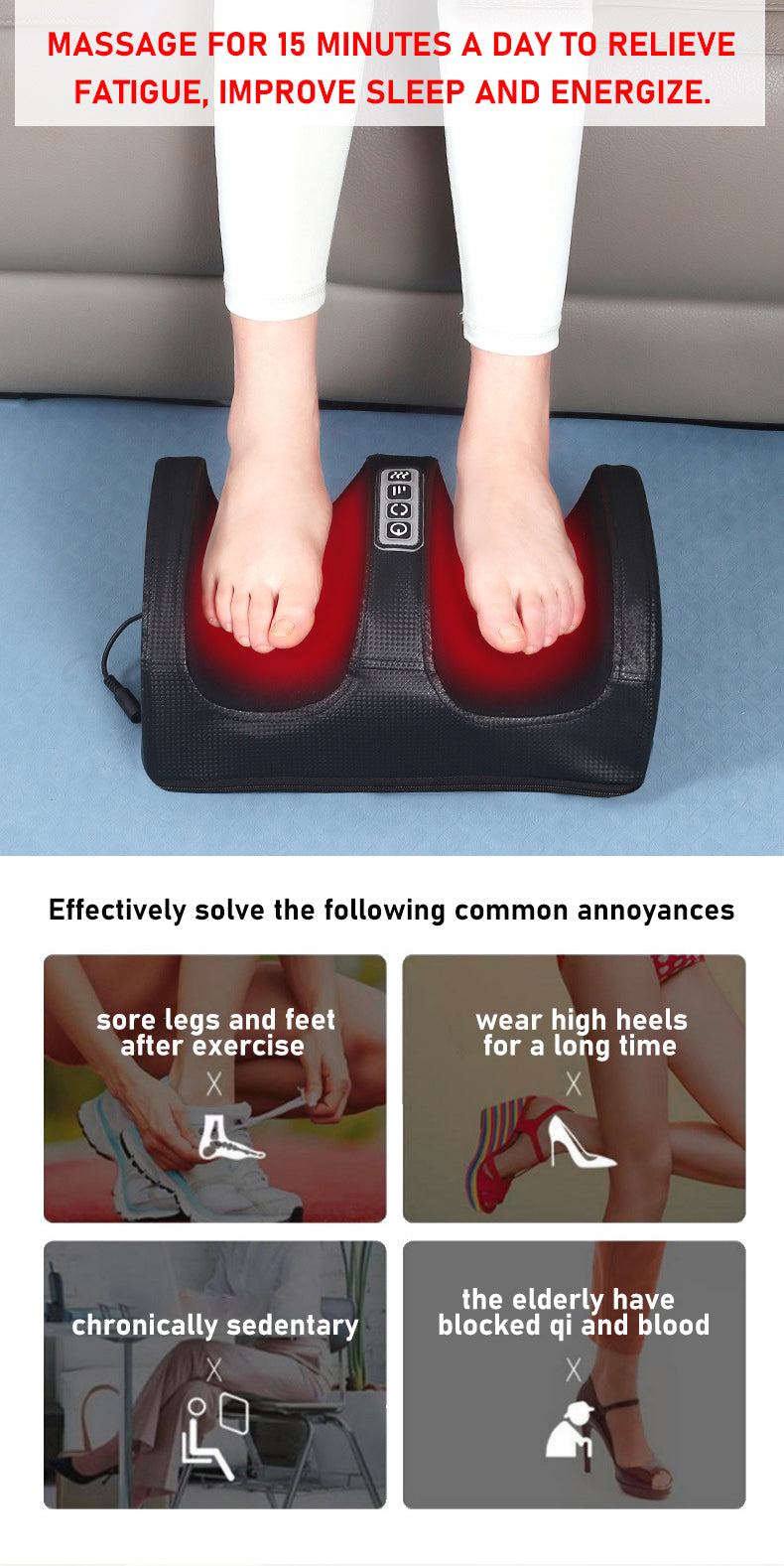 ELVORALO™ Shiatsu Foot & Calf Massager